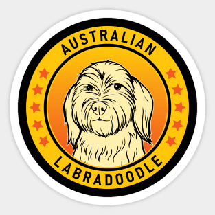 Australian Labradoodle Dog Portrait Sticker